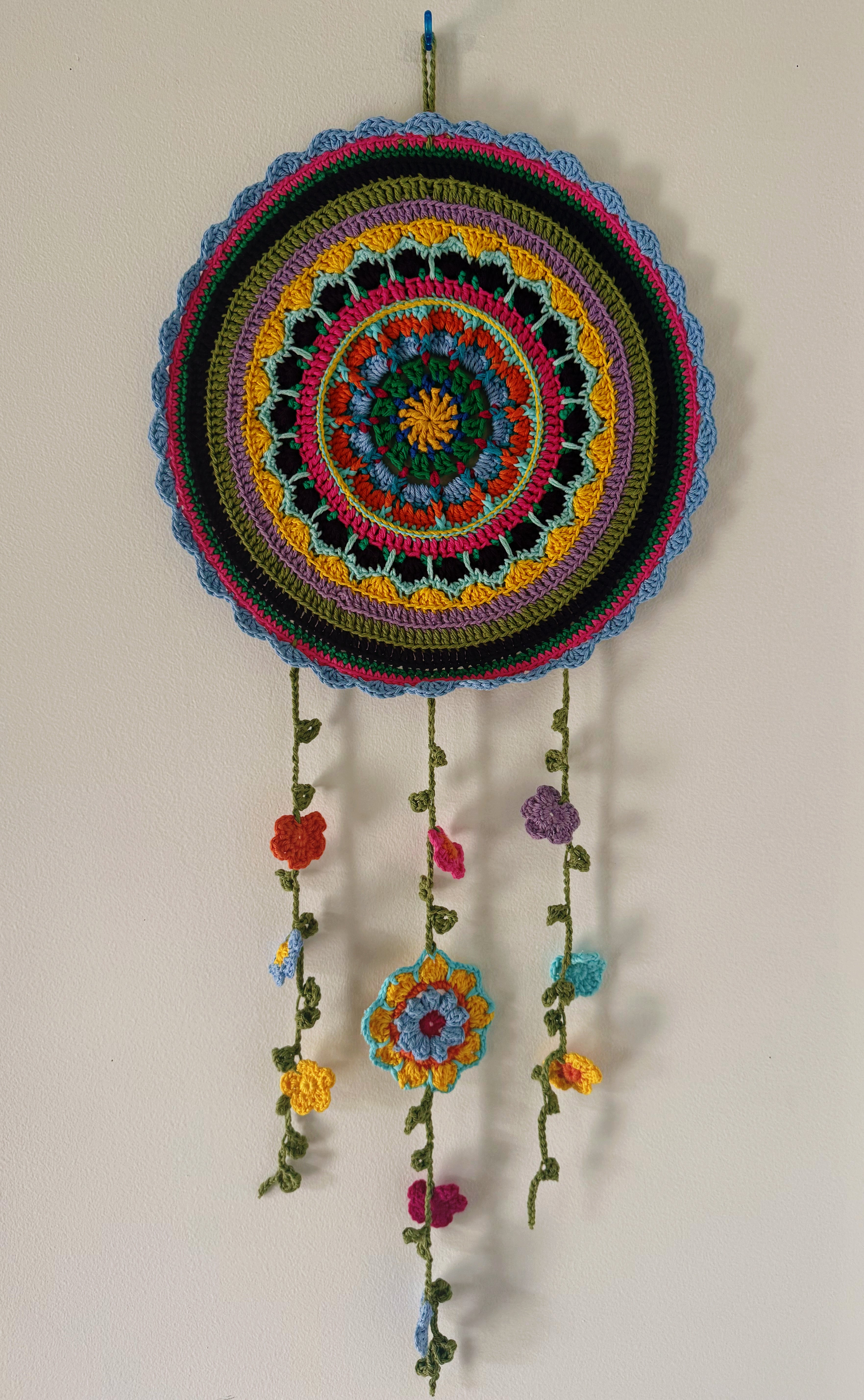 Blue Crochet Flower Mandala