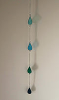 Blue Stained-Glass Rain Suncatcher