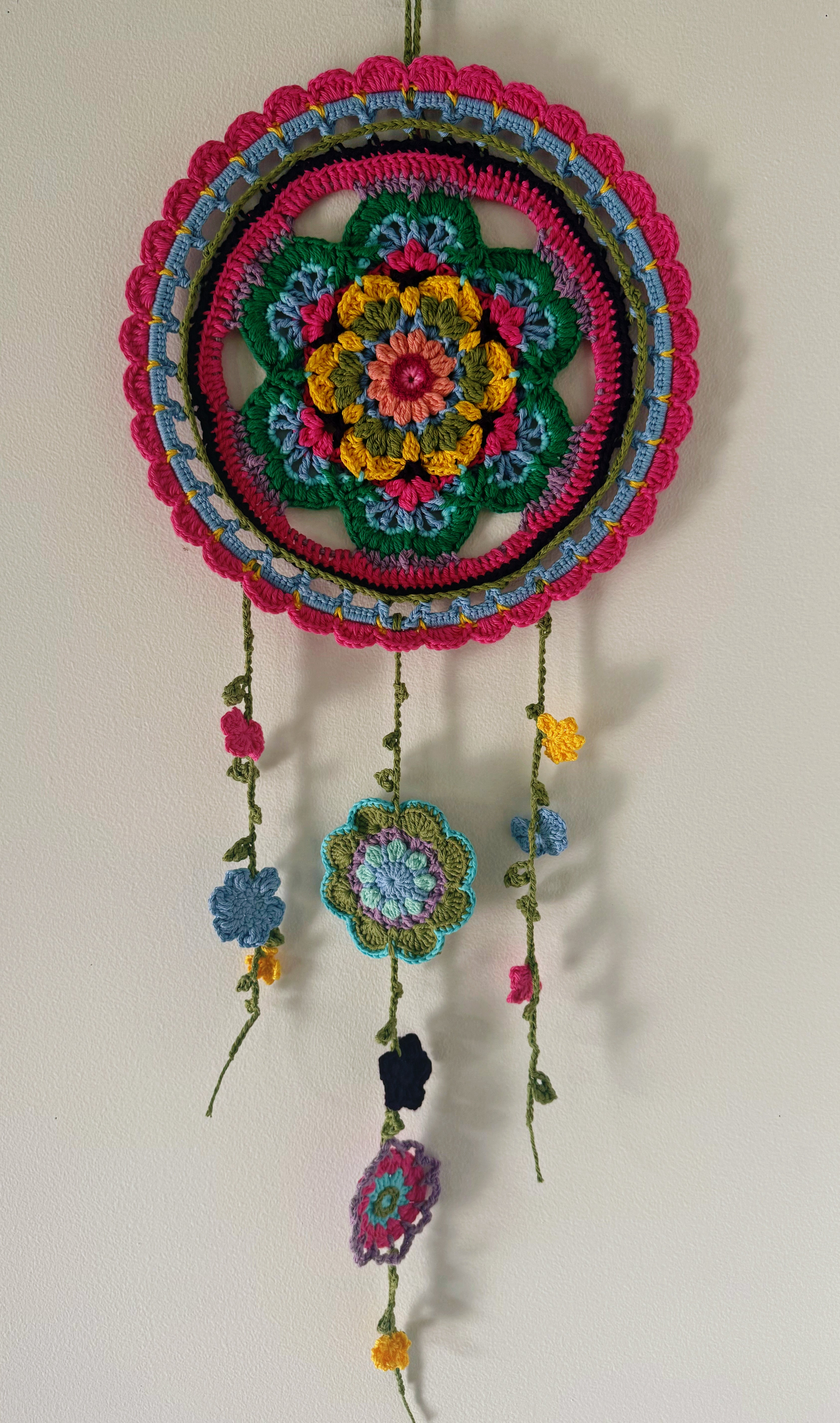 Pink Crochet Flower Mandala