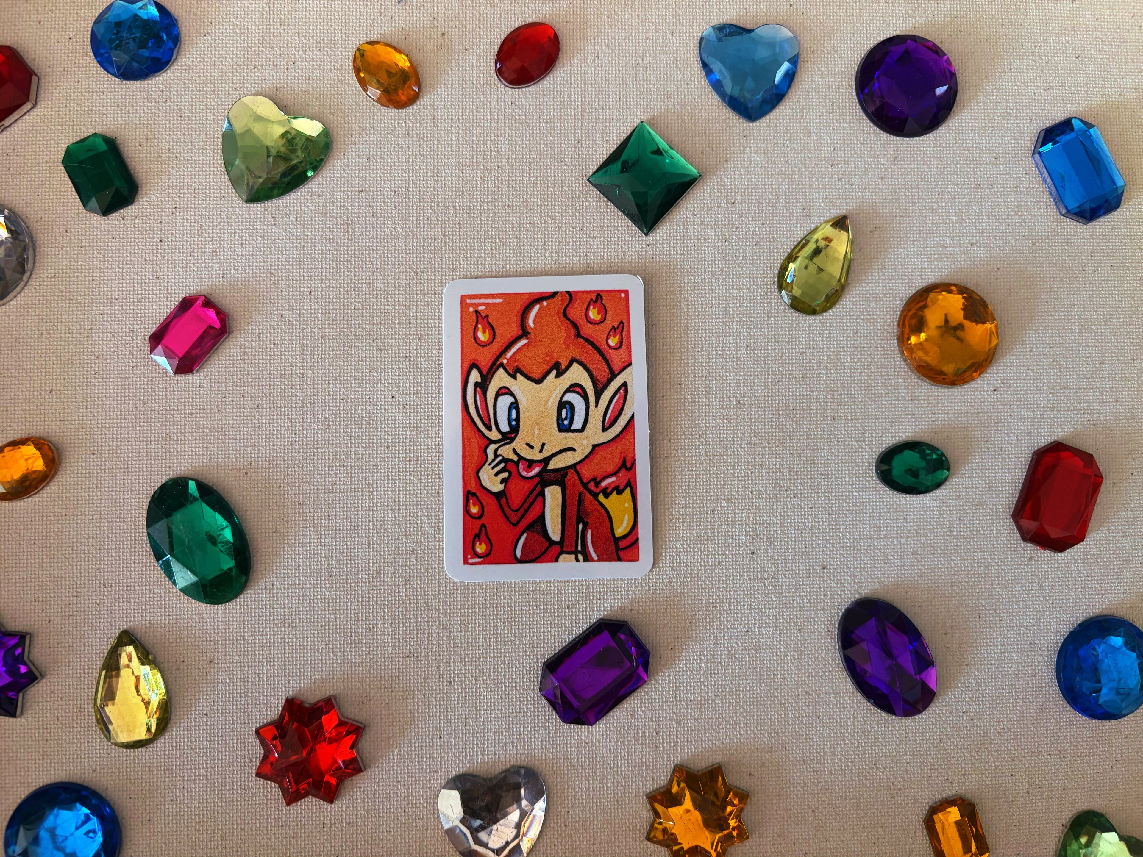 Playful Fire Chimp Sticker