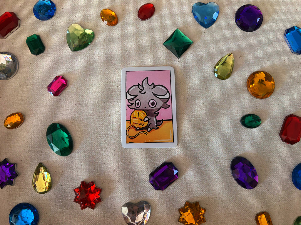 Psychic Cat with Yarn Sticker