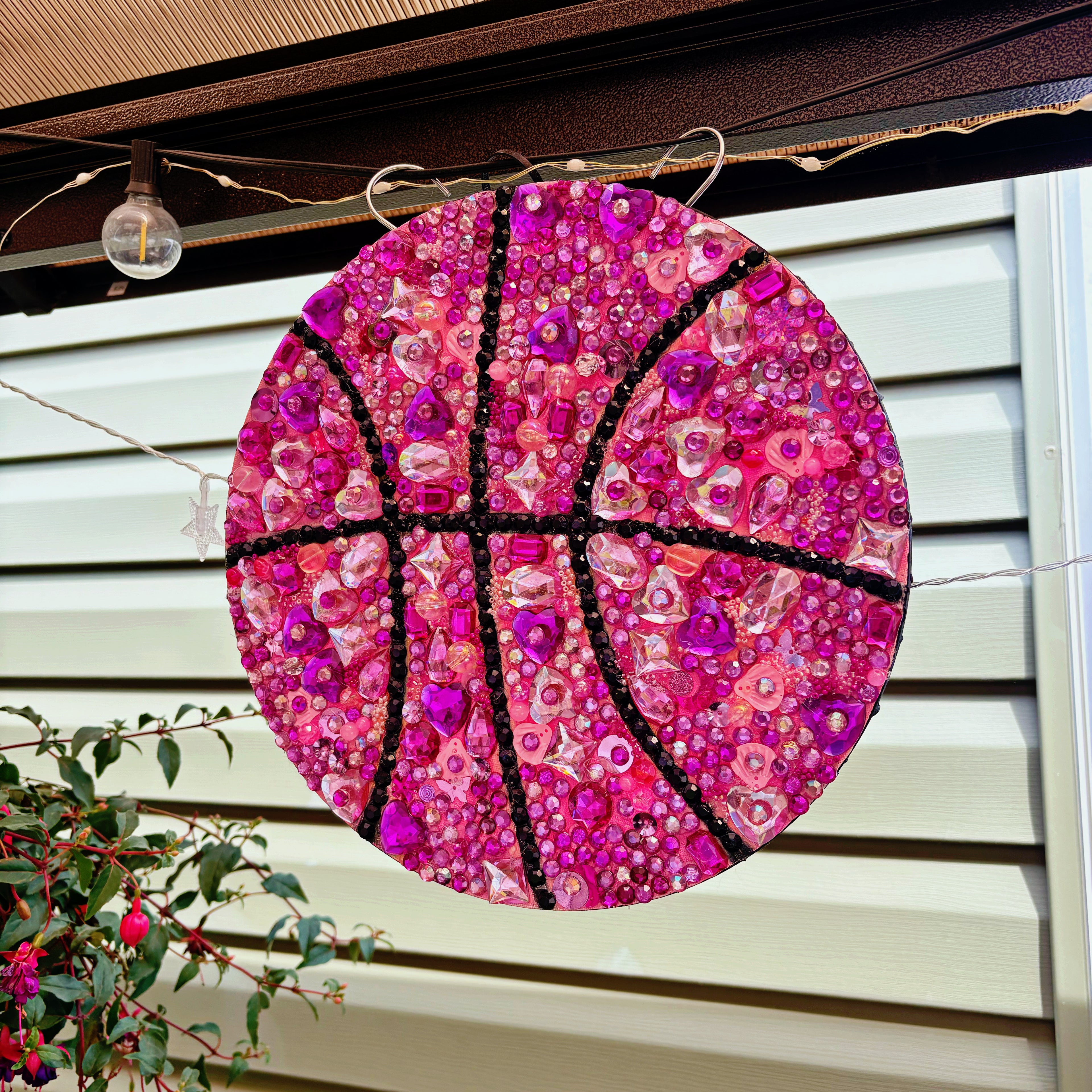Pink Bedazzled Basketball