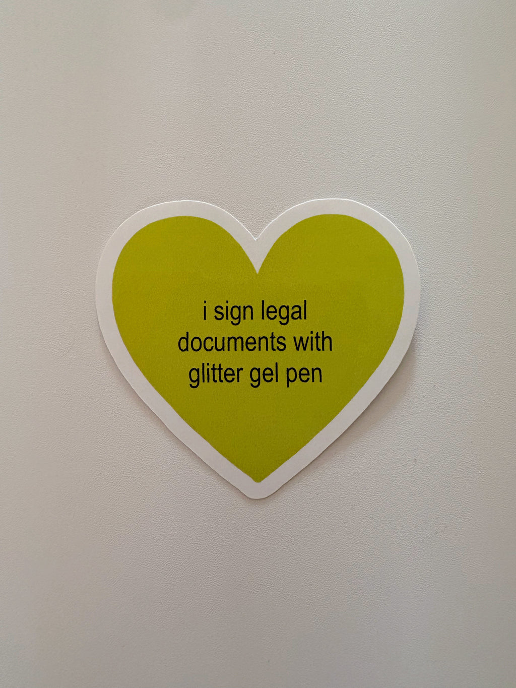 I Sign With Glitter Sticker