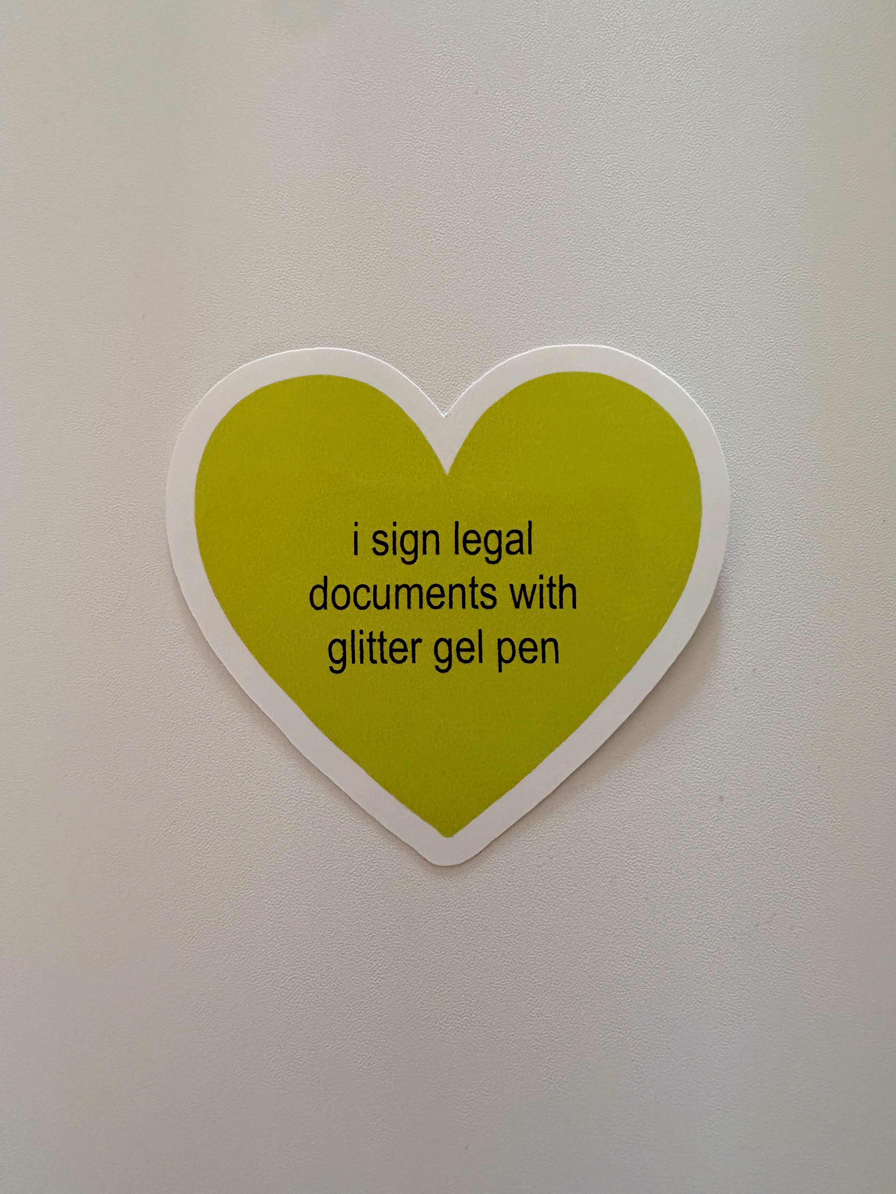 I Sign With Glitter Sticker